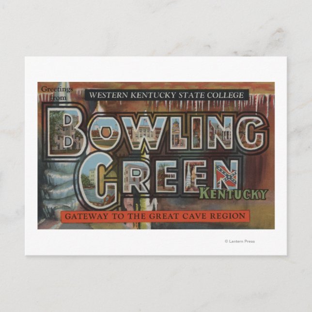 Carte Postale Bowling Green, Kentucky - Scènes à grandes lettres (Devant)