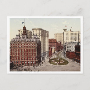 Carte Postale Bowling Green Lower Broadway NYC v. 1900 Antique