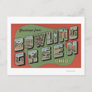 Carte Postale Bowling Green, Ohio - Scènes de grandes lettres