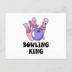 Carte Postale Bowling King Childrens fête d'anniversaire