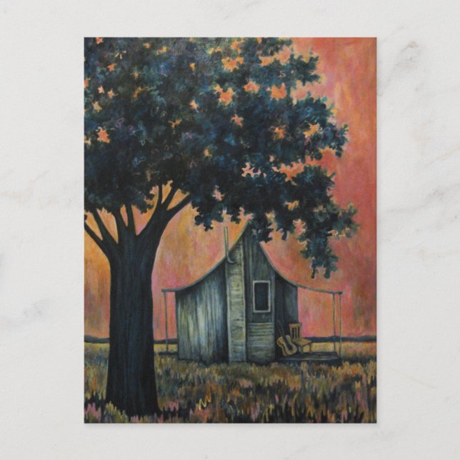 Carte Postale Box Elder Blues, avec guitare acoustique (Devant)