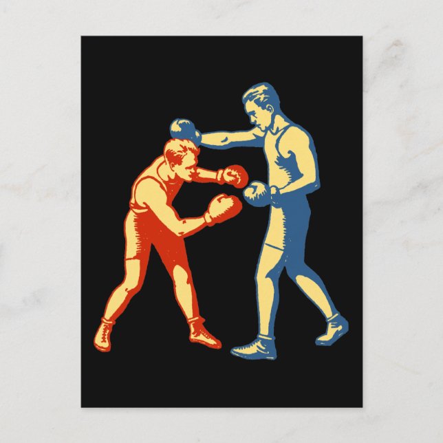 Carte Postale Boxe rétro (Devant)