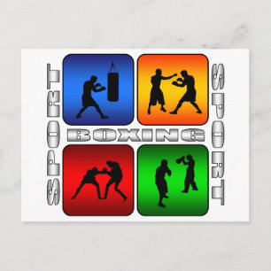 Carte Postale Boxe spectaculaire