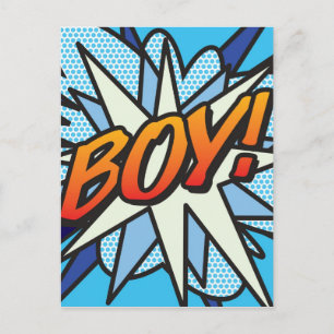 Carte Postale BOY Fun Retro Comic Book Pop Art