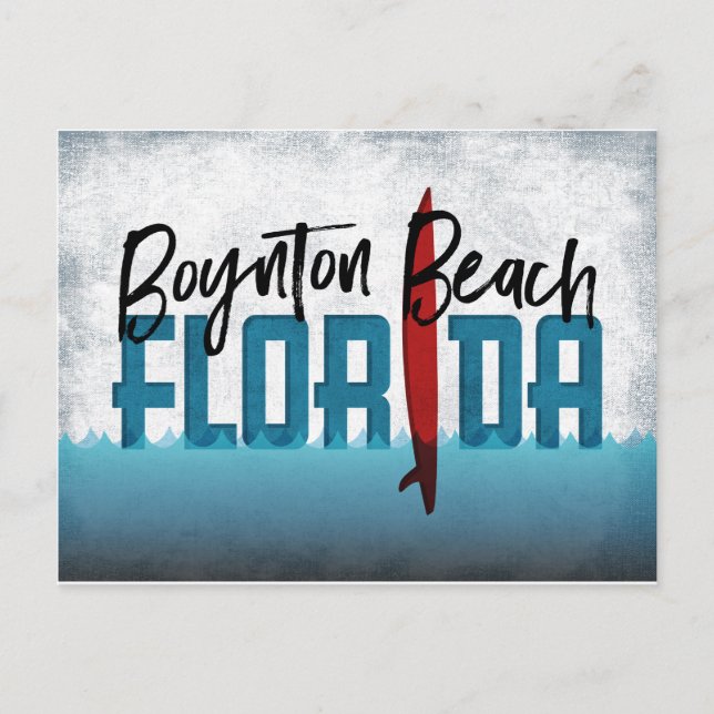 Carte postale Boynton Beach Florida Surboard (Devant)