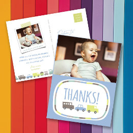 Carte Postale Boys Toys Fête d'anniversaire des enfants Merci No