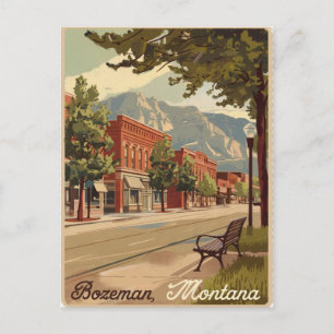 Carte Postale Bozeman Montana Vintage