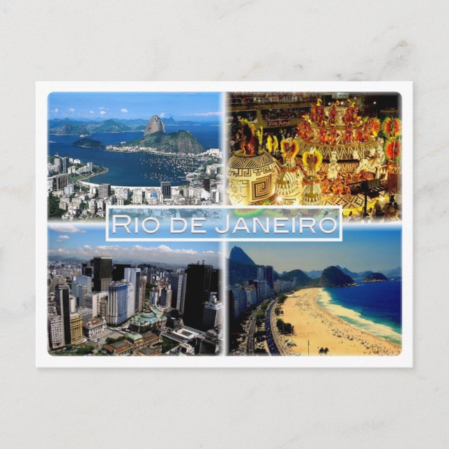 Carte Postale BR Rio de Janeiro - Plage de Botafogo - Carnaval - (Devant)