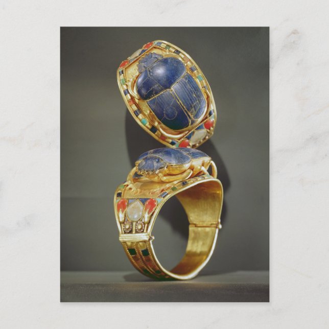 Carte Postale Bracelet Scarab, du tombeau de Toutankhamon (Devant)