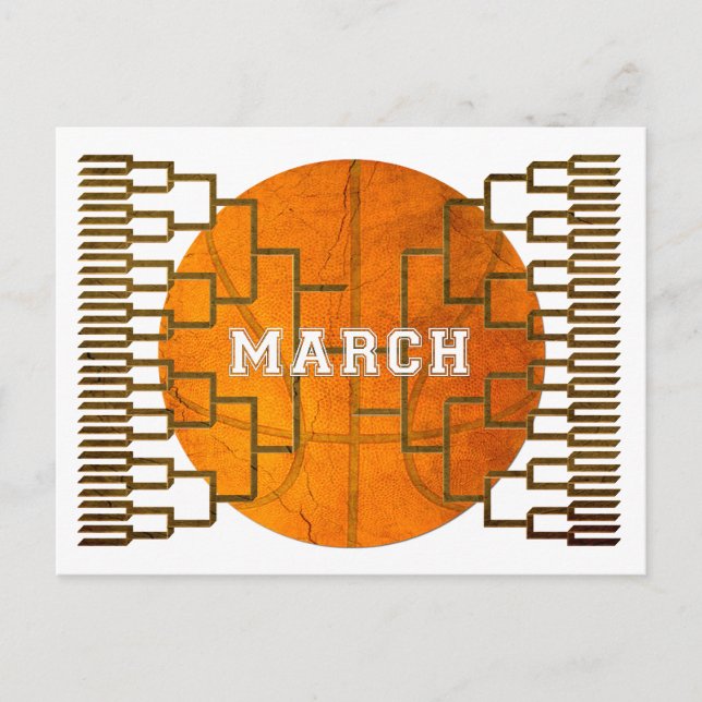 Carte Postale Bracketology March Basket-ball (Devant)