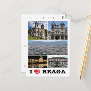 Carte Postale Braga - I Love - Portugal -