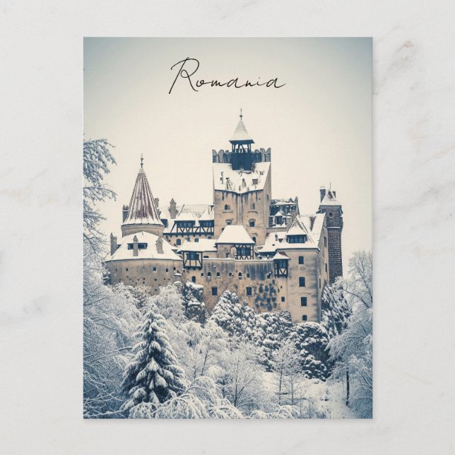 Carte Postale Bran Castle Romania Winter (Devant)