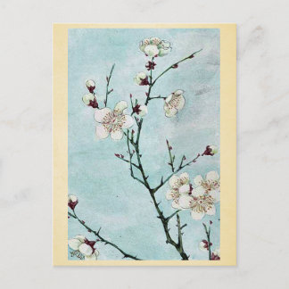 Carte Postale Branches de prunes avec fleurs Ukiyo-e.