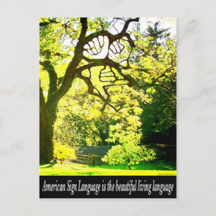 Carte Postale Branches en forme d'ASL