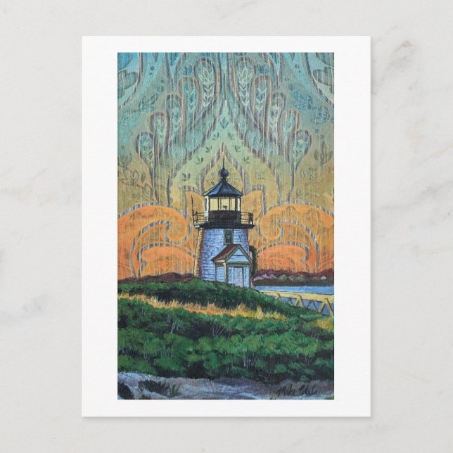 Carte Postale Brant Point Lighthouse Peinture, Nantucket, MA (Devant)