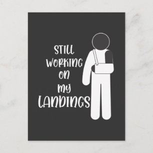 Carte Postale Bras cassé Se Bien Stuntman Kid