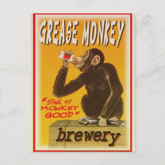 Carte Postale brasserie grease monkey (Devant)