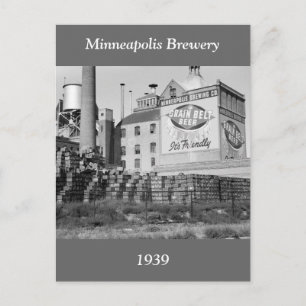 Carte Postale Brasserie Minneapolis, années 1930