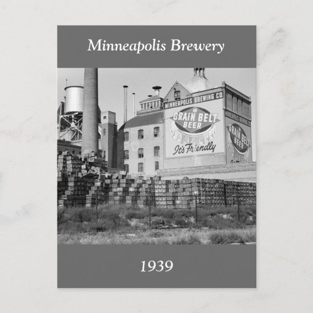Carte Postale Brasserie Minneapolis, années 1930 (Devant)