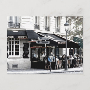 CARTE POSTALE BRASSERIE RUE BOUTIQUE CAFÉ POSTCROSSING