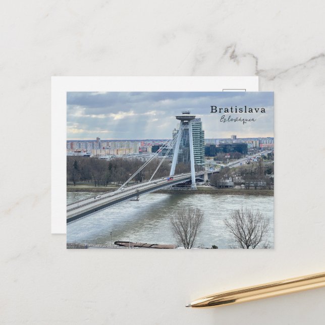 Carte Postale Bratislava - Eslováquia (Devant/Arrière en situation)