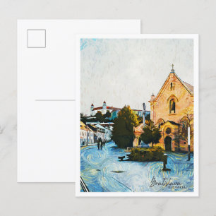Carte Postale Bratislava Slovaquie Belle peinture à huile paysag