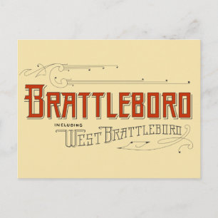 Carte Postale Brattleboro, Including West Brattleboro