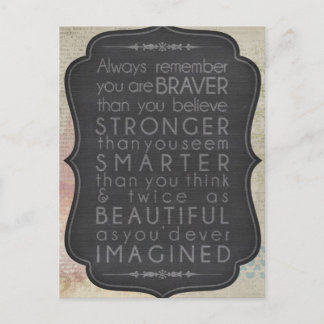 Carte Postale Braver, Plus Fort, Plus Intelligent Et Deux Fois P