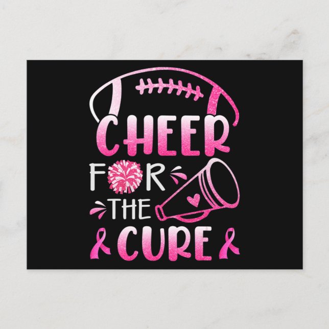 Carte Postale Breast Cancer Awareness Cheer For The Cure T-shirt (Devant)