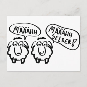 Carte Postale brebis schafe määähhh määähhh selber !