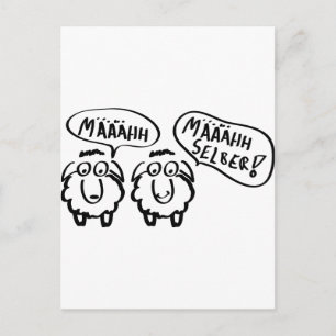 Carte Postale brebis schafe määähhh määähhh selber !