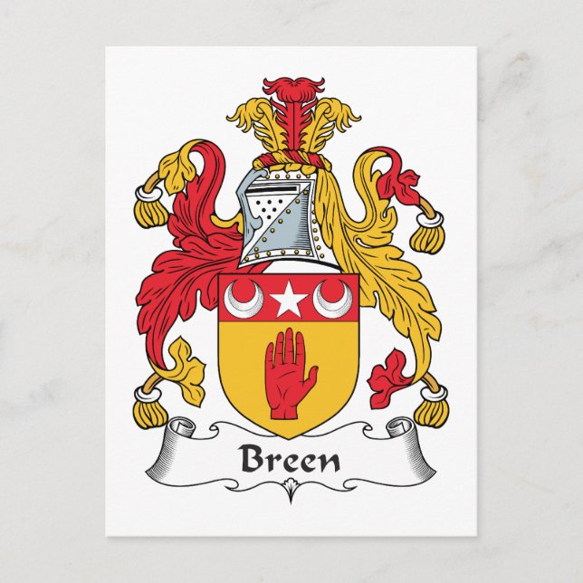 Carte Postale Breen Family Crest (Devant)