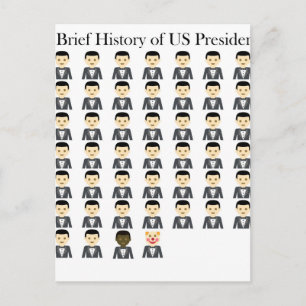 Carte Postale Bref historique des présidents américains