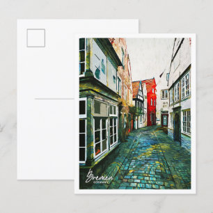 Carte Postale Brême Allemagne Belle peinture à huile paysage