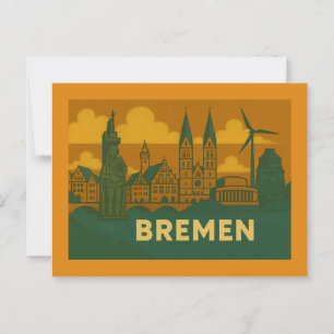Carte Postale Brême Allemagne Ville Art