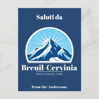 Carte Postale Breuil-Cervinia Monte Cervino vacances ski en ital