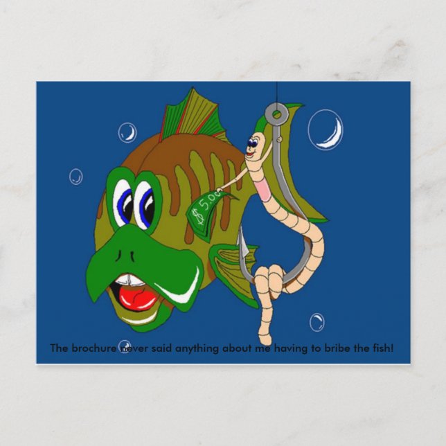 Carte Postale Bribing le poisson (Devant)