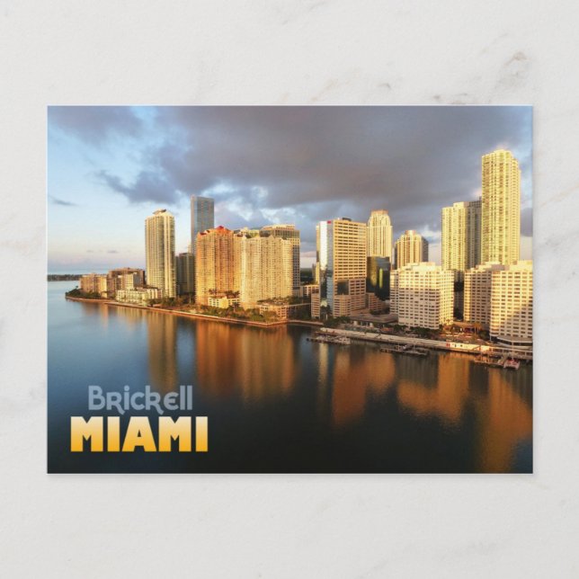 Carte Postale Brickell Skyline à Miami, Floride (Devant)