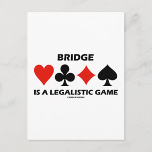 Carte Postale Bridge Est Un Jeu Légaliste (Costumes De Cartes)