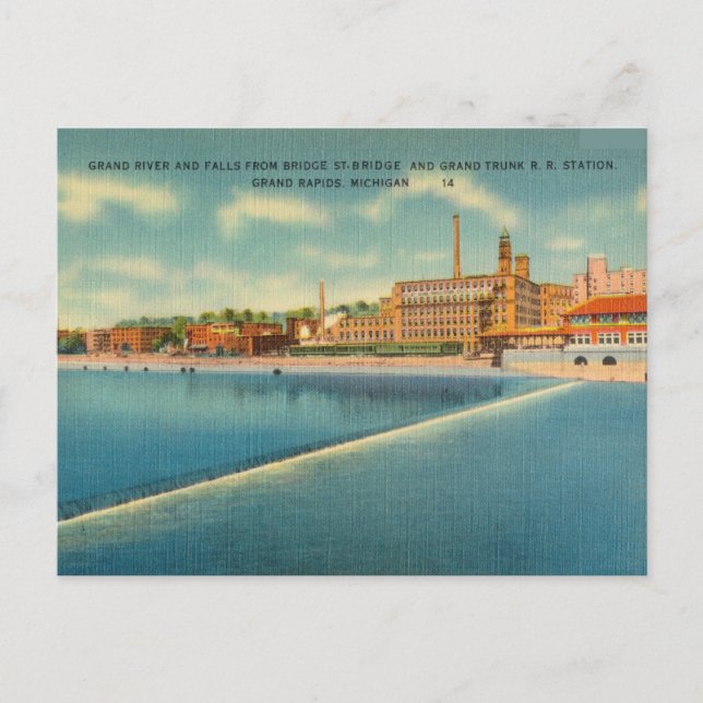 Carte Postale Bridge Street, Grand Rapids, Michigan (Devant)