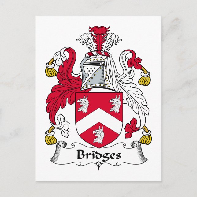 Carte Postale Bridges Family Crest (Devant)