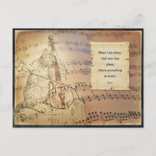 Carte Postale Briefkaart a rencontré Rumi - Tout est musique