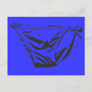 Carte postale Briefs bleus