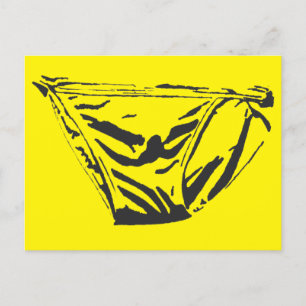 Carte postale Briefs Jaunes