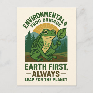 Carte Postale Brigade de la grenouille environnementale – Terre