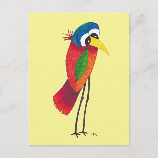 Carte postale Bright Big Eyed Bird (Devant)