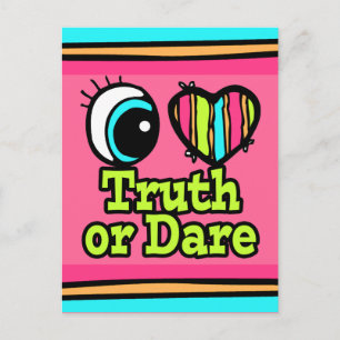 Carte Postale Bright Eye Heart Je t'aime Action ou Vérité