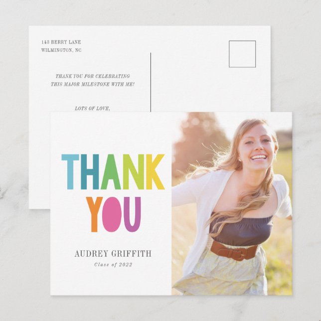 Carte Postale Bright Rainbow Type Grad 2022 Photo (Devant / Derrière)