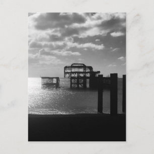 Carte Postale Brighton West Pier noir et blanc