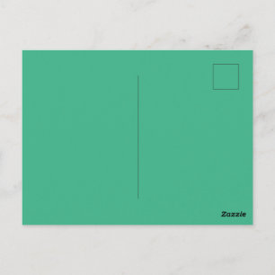 Carte postale brillante verte pour message spécial